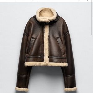 Zara double faced jacket brown